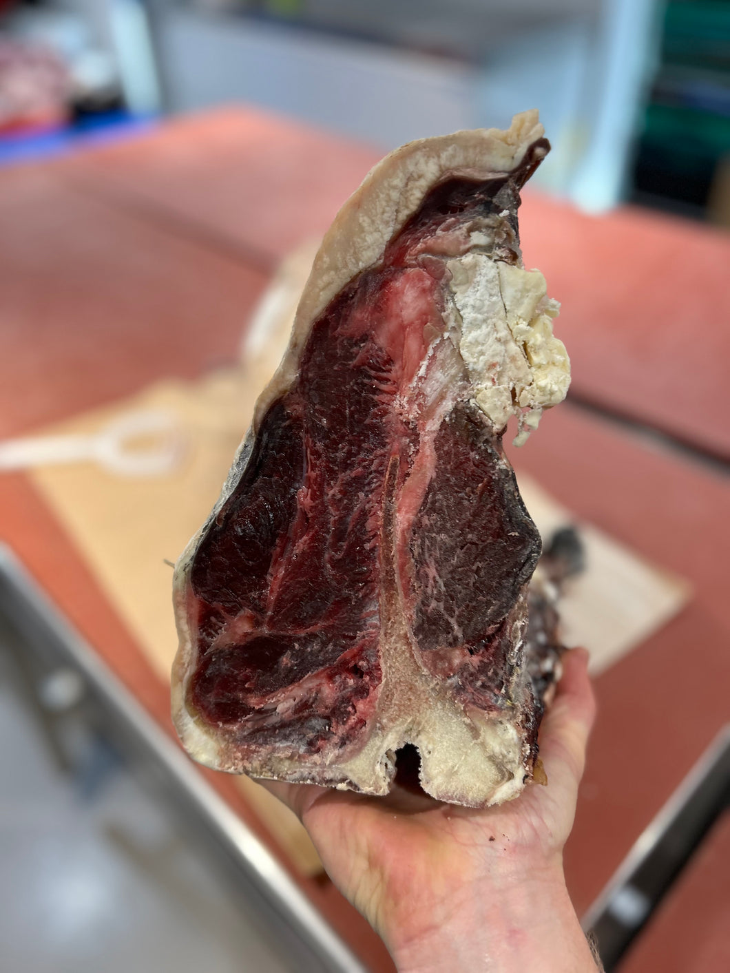 50 Day Aged Organic Red Devon Bone in Sirloin Chop